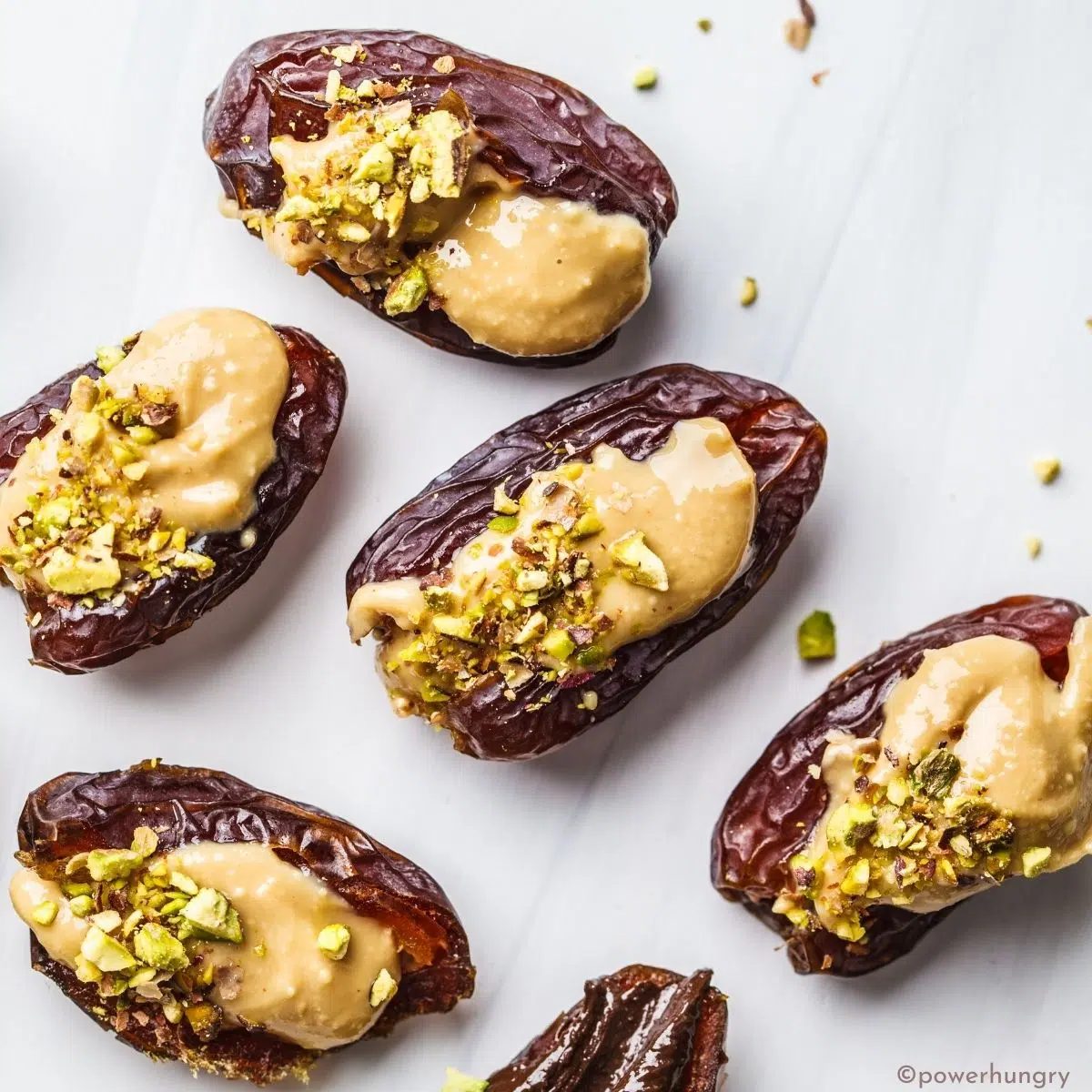 Almond Butter Stuffed Dates (2 ingredients)