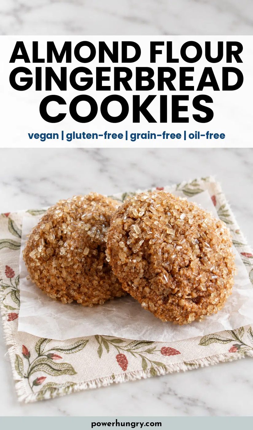 pinterest pin for almond flour gingerbread cookies