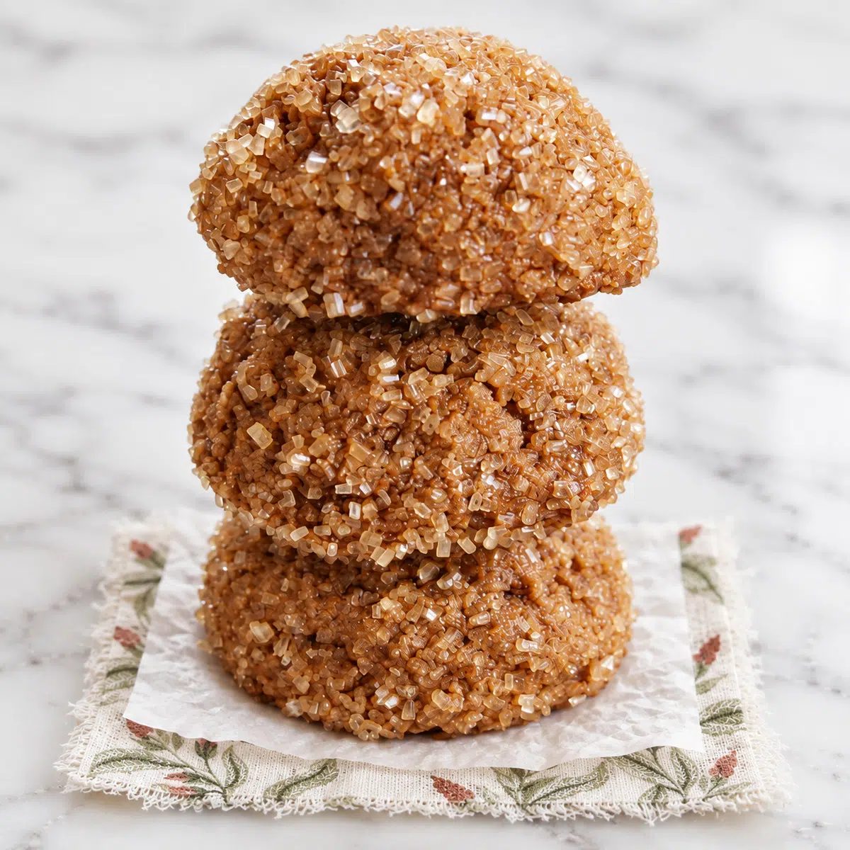 stack of almond flour gingerbread cookies