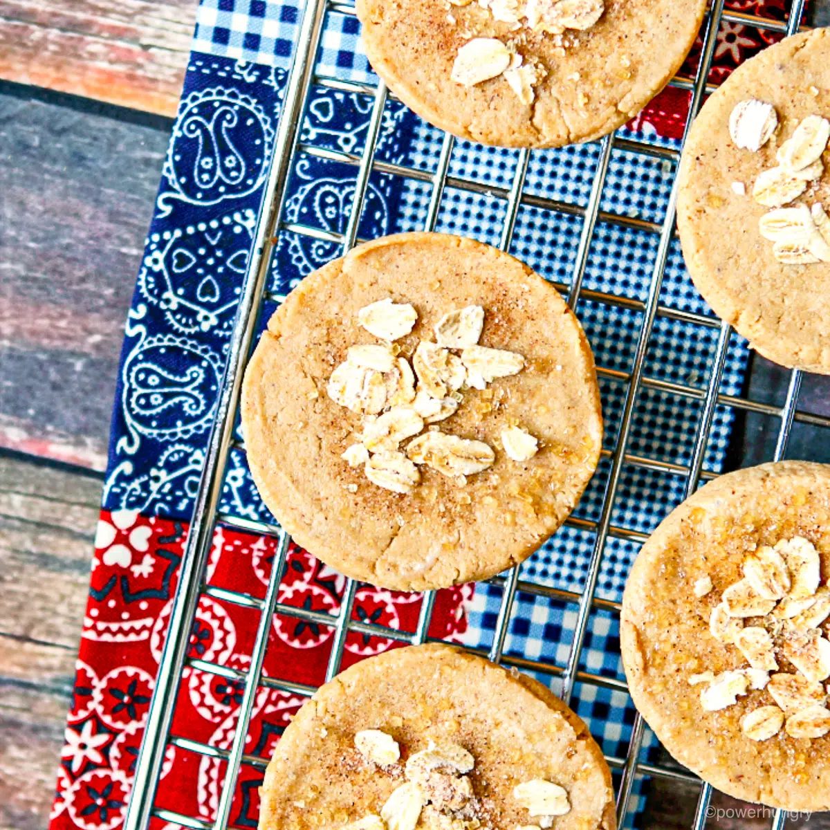 apple protein bars on a rack