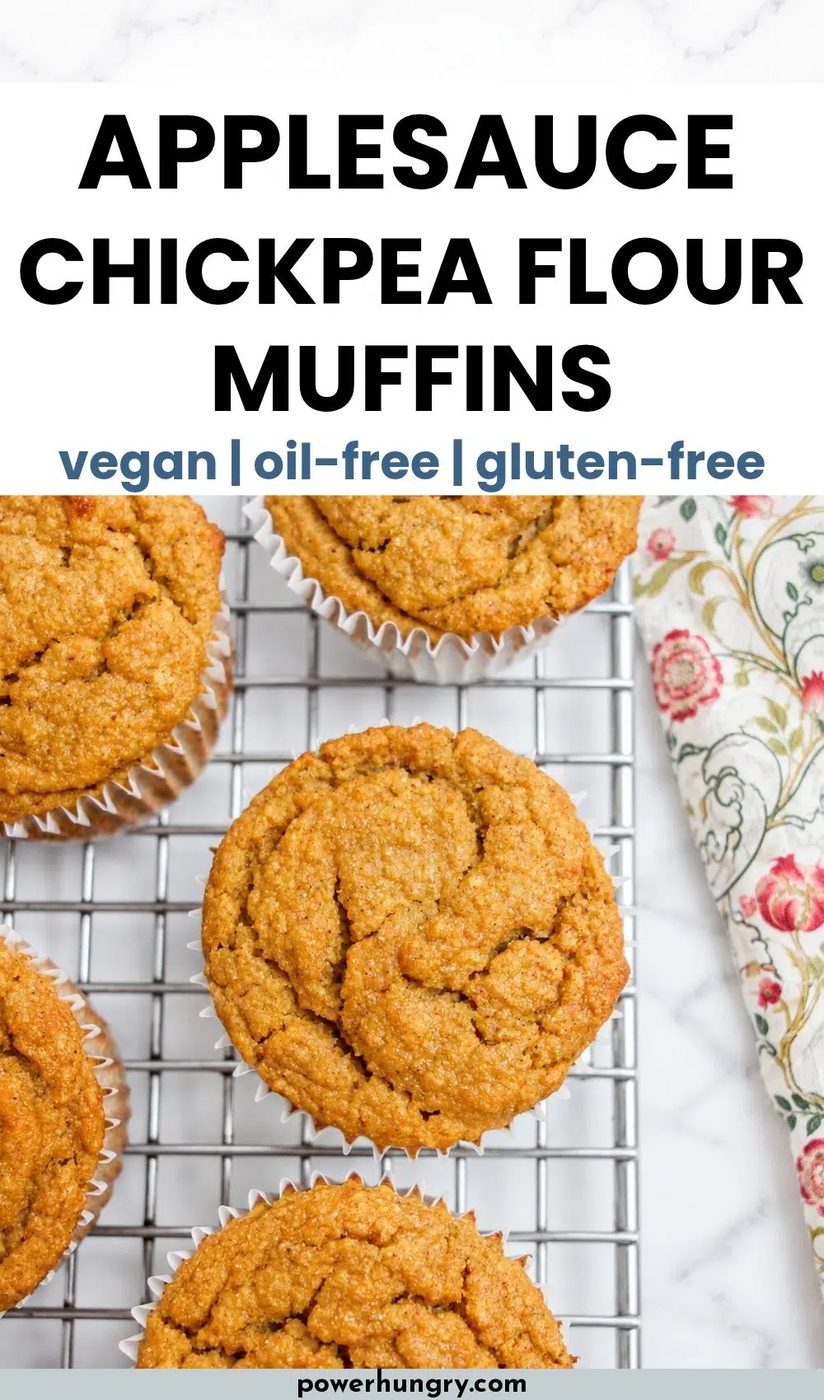 applesauce chickpea flour muffin pinterest pin