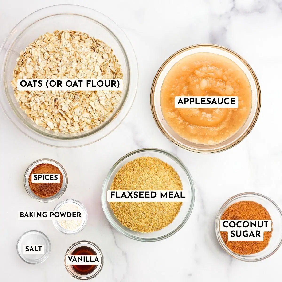 Vegan applesauce oat flour ingredients