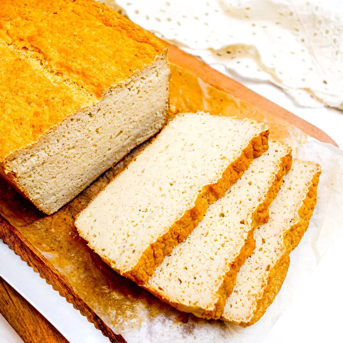 millet bread with protein on a cutting board