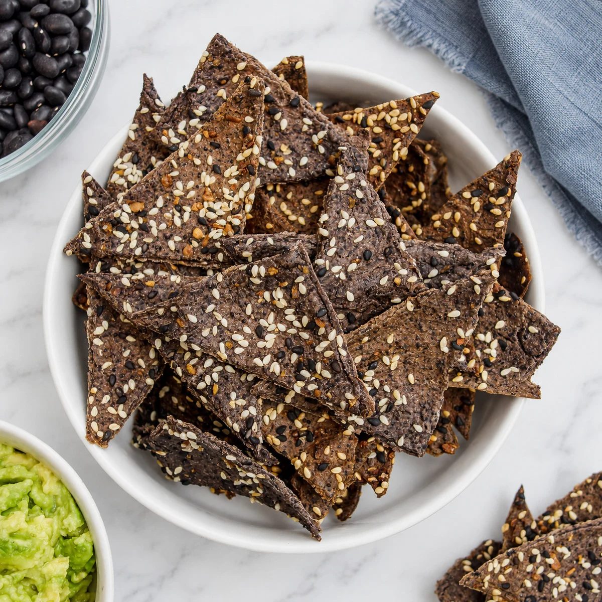 Black Bean Chips (High Protein, 3 Ingredients)