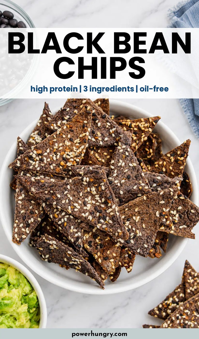 black bean chips Pinterest pin