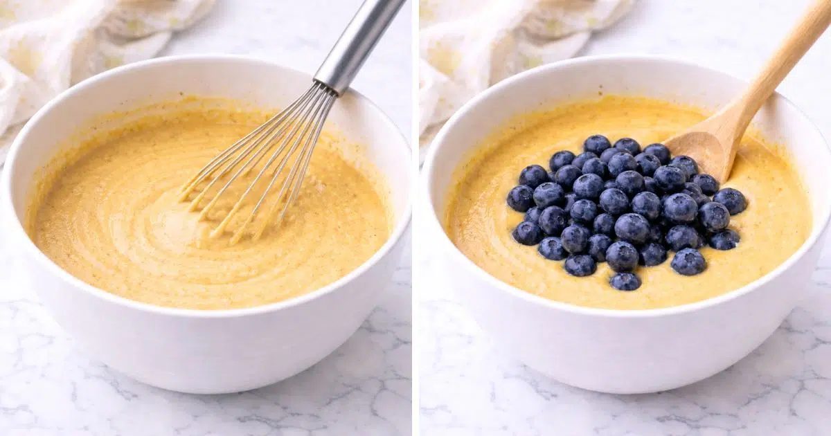 wet ingredients for chickpea flour protein bread batter