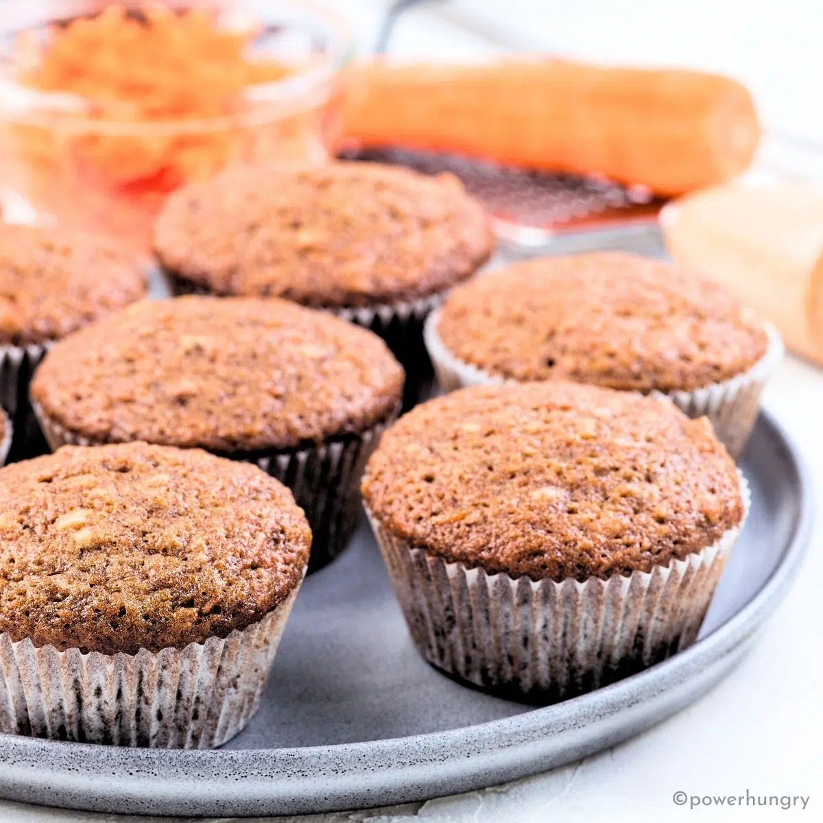 Buckwheat Flour Carrot Muffins (V, GF, Oil-Free)