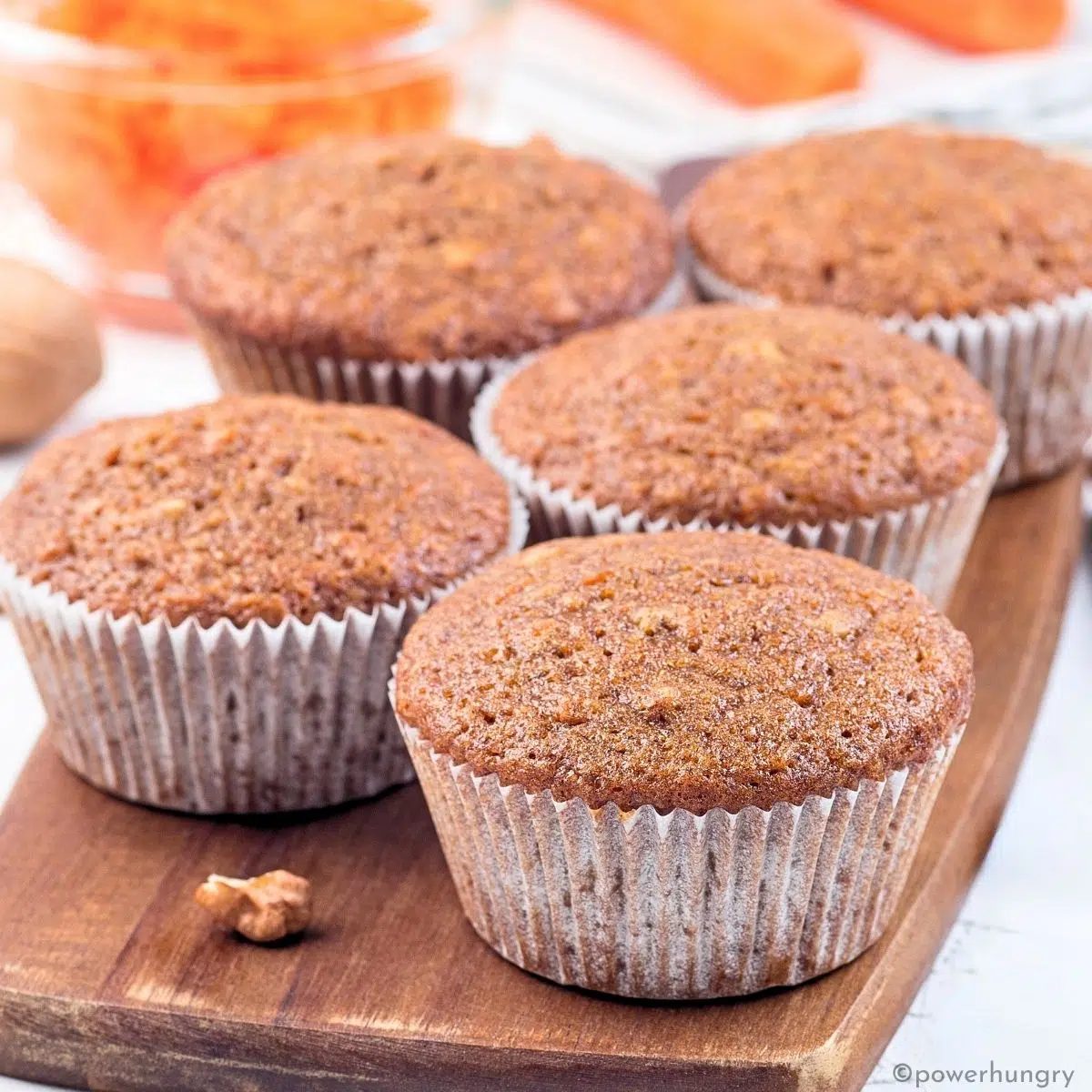 carrot muffins made out of buckwheat flour