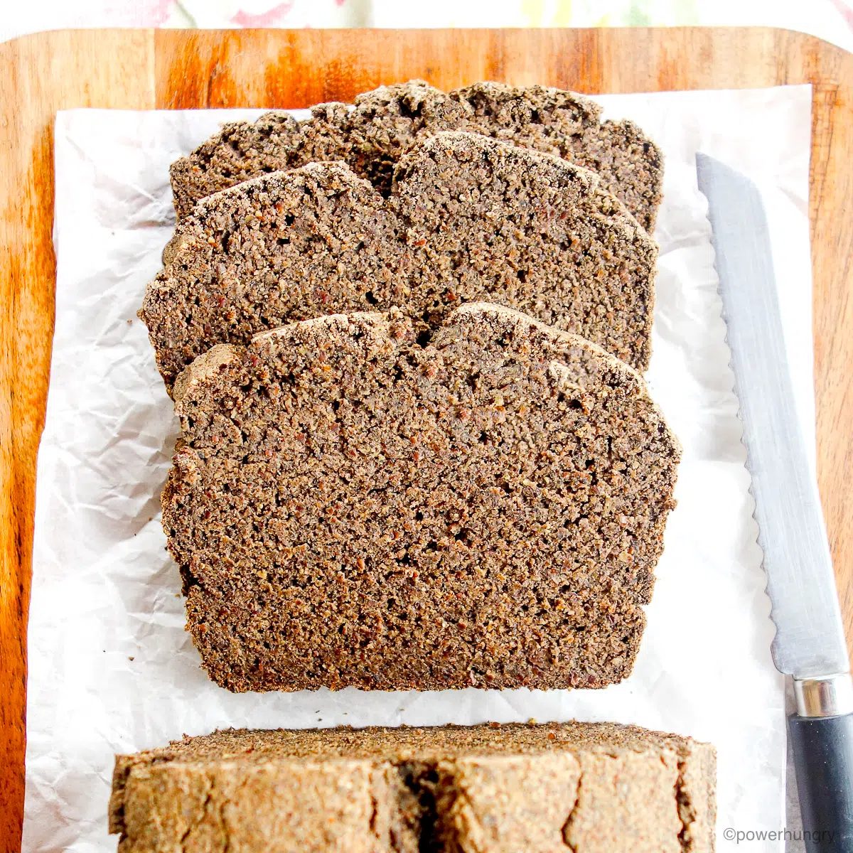 slices of buckwheat bread, stacked