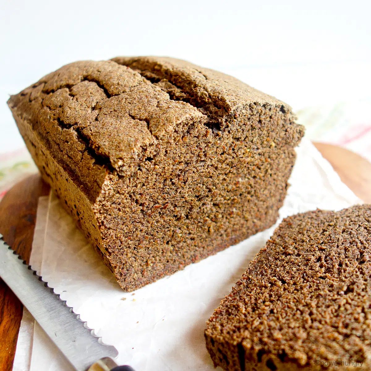 sideview of buckwheat bread