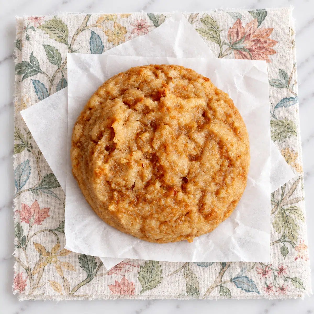 single applesauce cassava cookie overhead image