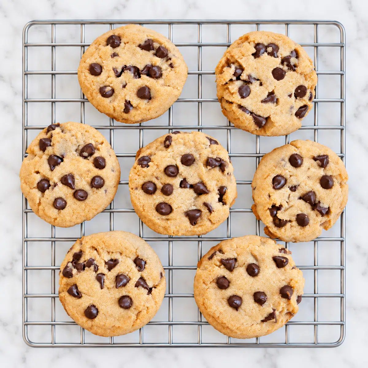 cassava flour cookies on a cooling rack