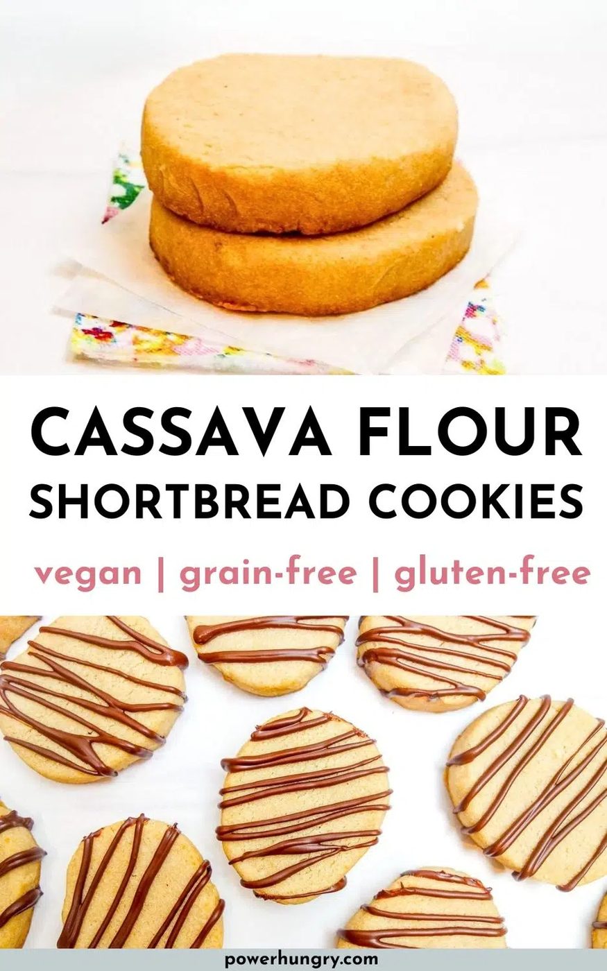 2 cassava flour shortbread cookies and chocolate covered cookies