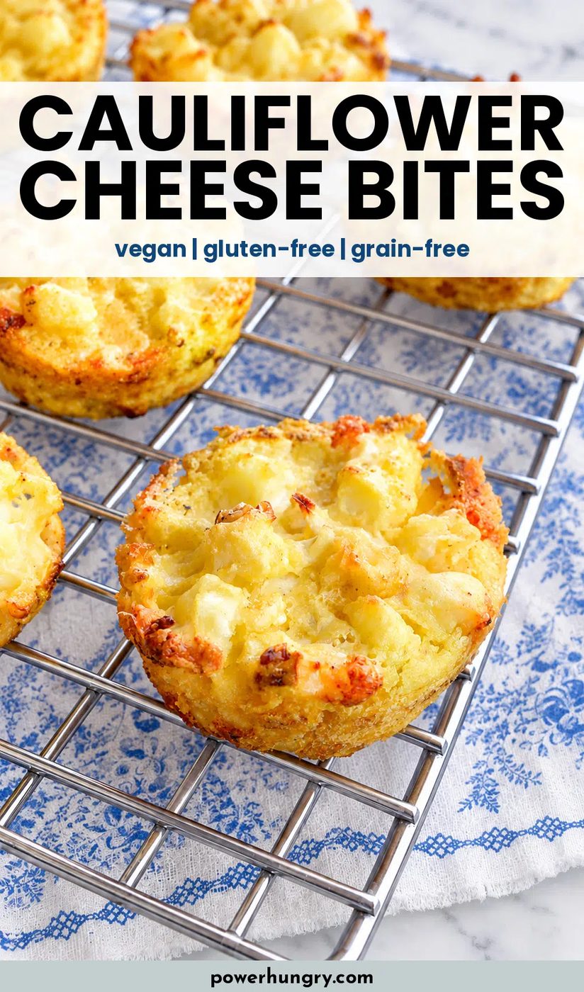 vegan cauliflower cheese bites pinterest pin