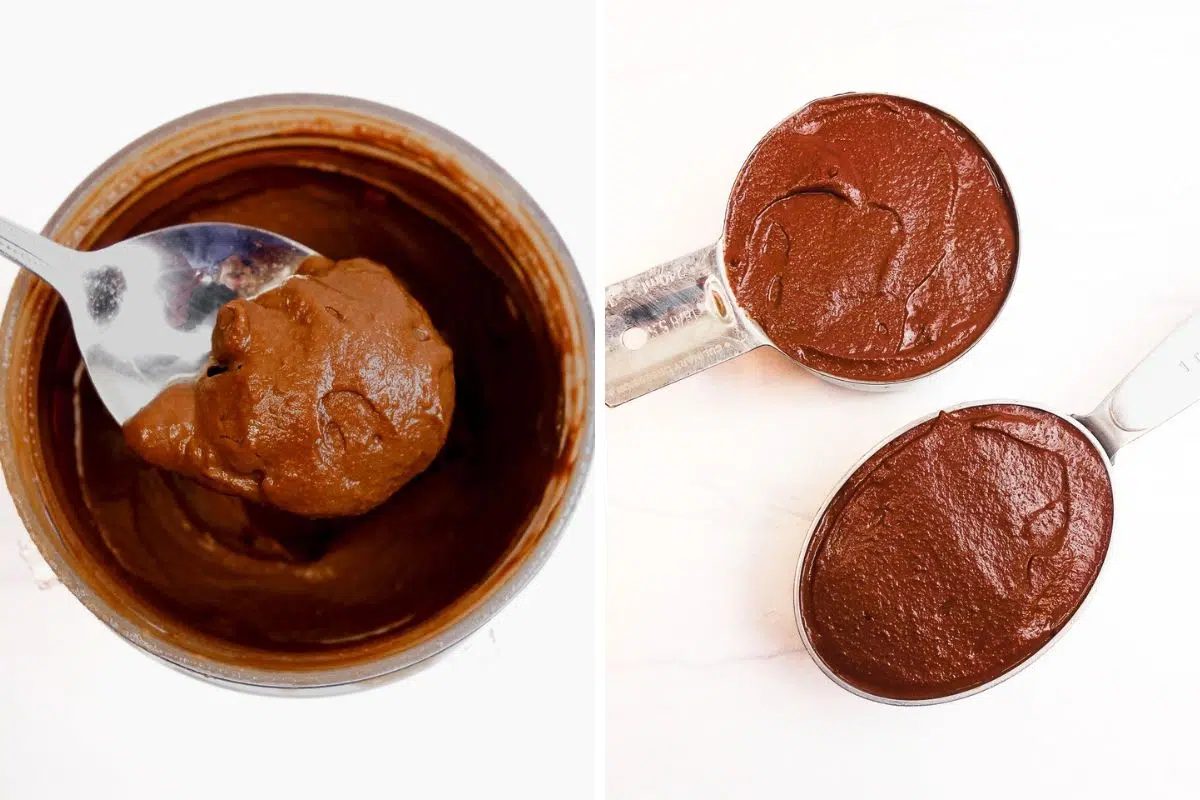 photos showing the consistency of chocolate mousse