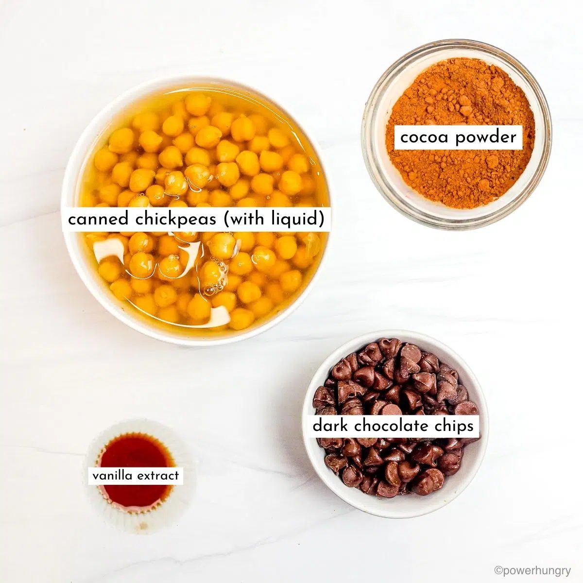ingredients for chocolate protein mousse