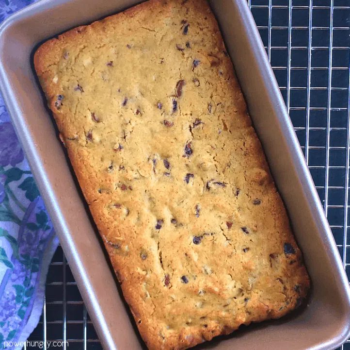 bakedbiscotti thins loaf on a cooling rack