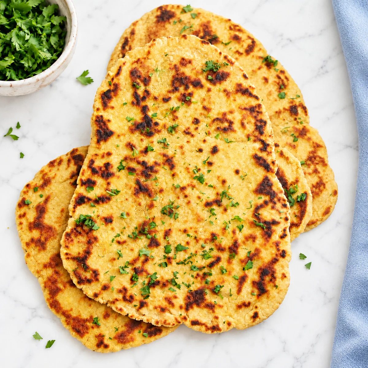 Chickpea Flour Naan (Vegan, Grain-free)