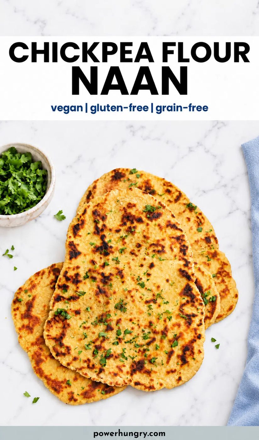 chickpea flour naan pinterest pin