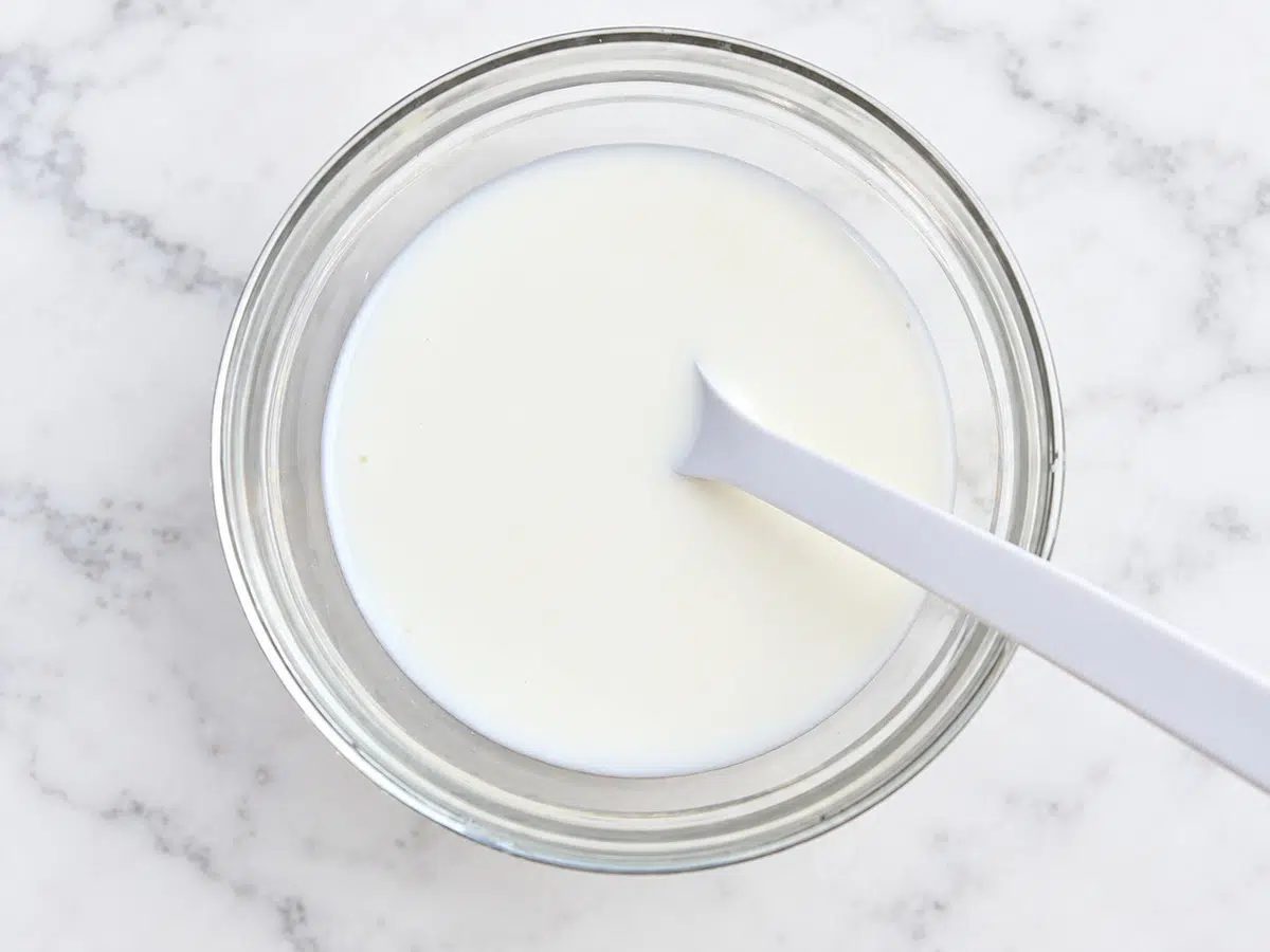 soured milk for chickpea flour naan