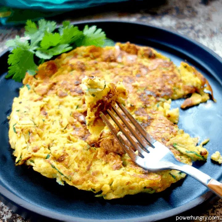 Vegan Zucchini Omelets (High Protein)