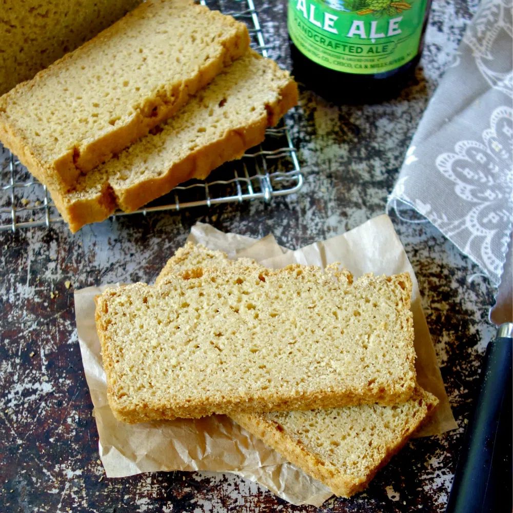 3-Ingredient Chickpea Flour Beer Bread (Vegan, Oil-Free, GF)
