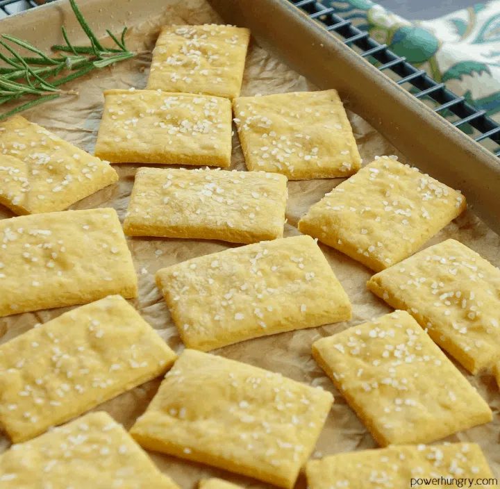 Cheese-y Chickpea Flour Crackers (High Protein)