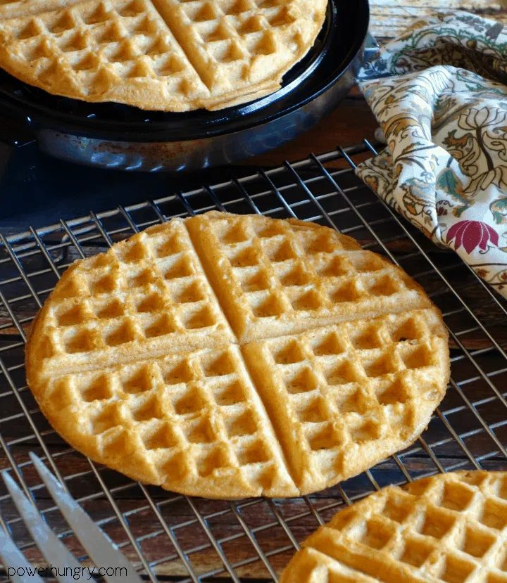 3 Ingredient Chickpea Flour Waffles (Vegan, Oil-Free, GF)