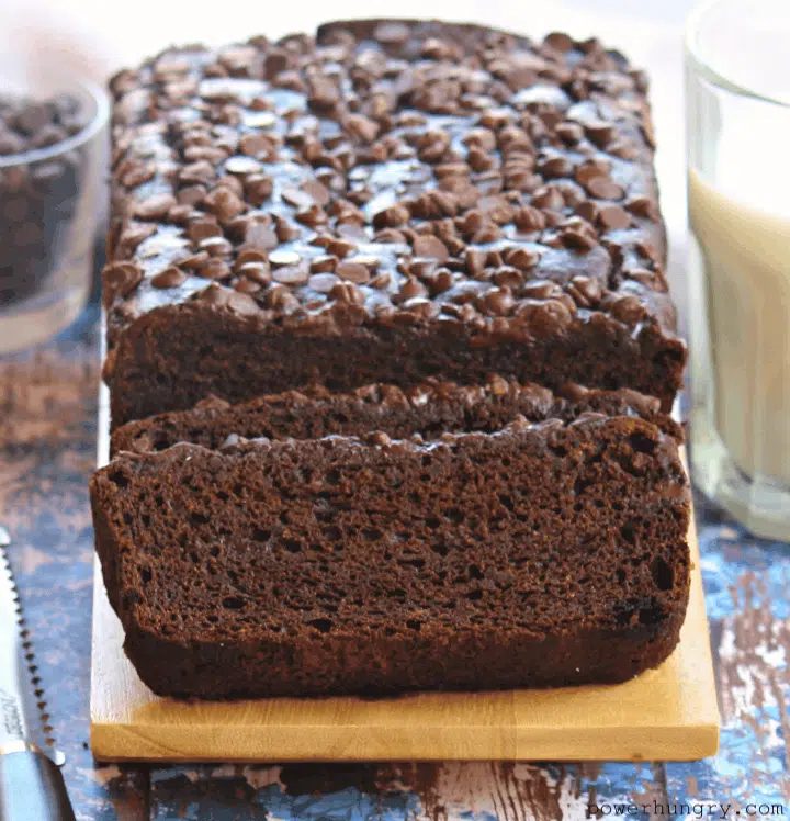Chocolate Chickpea Flour Banana Bread (Vegan, GF, Oil-Free Option)
