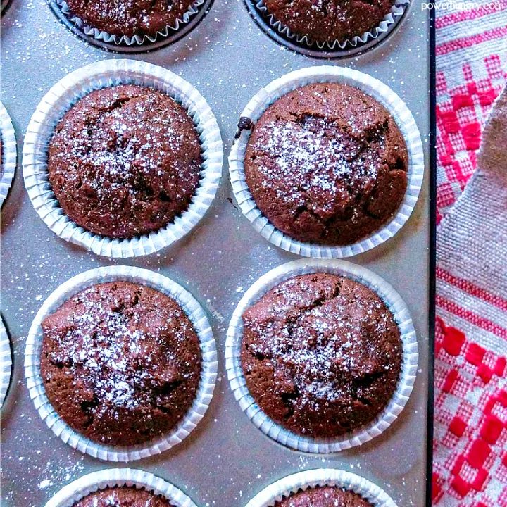 Vegan Chocolate Chickpea Flour Muffins (Gluten-free)