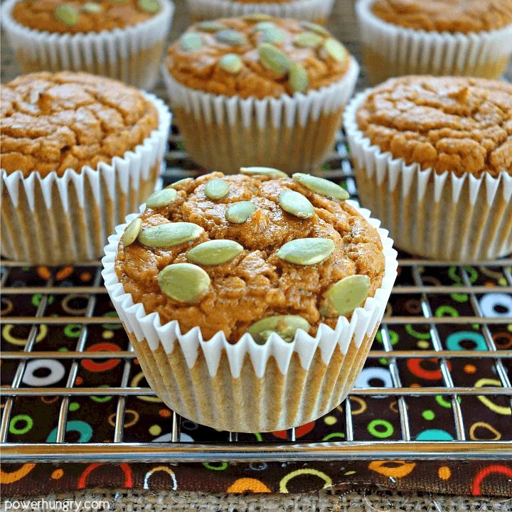 Vegan Chickpea Flour Pumpkin Muffins (Grain-free, Oil-free)