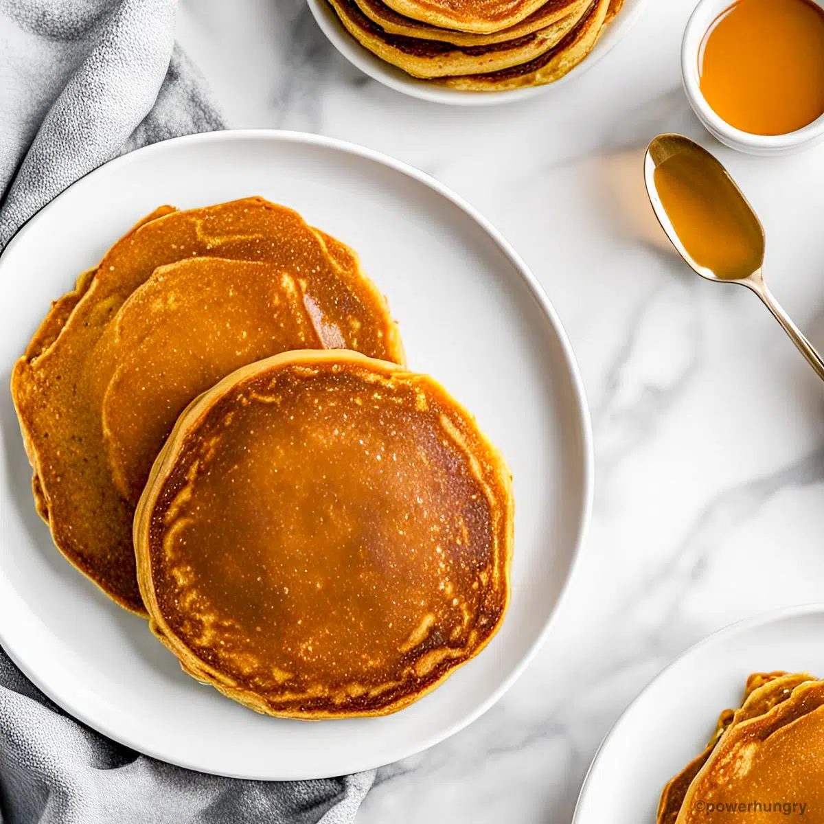 Vegan Coconut Flour Pumpkin Pancakes (Oil-free, Grain-Free)