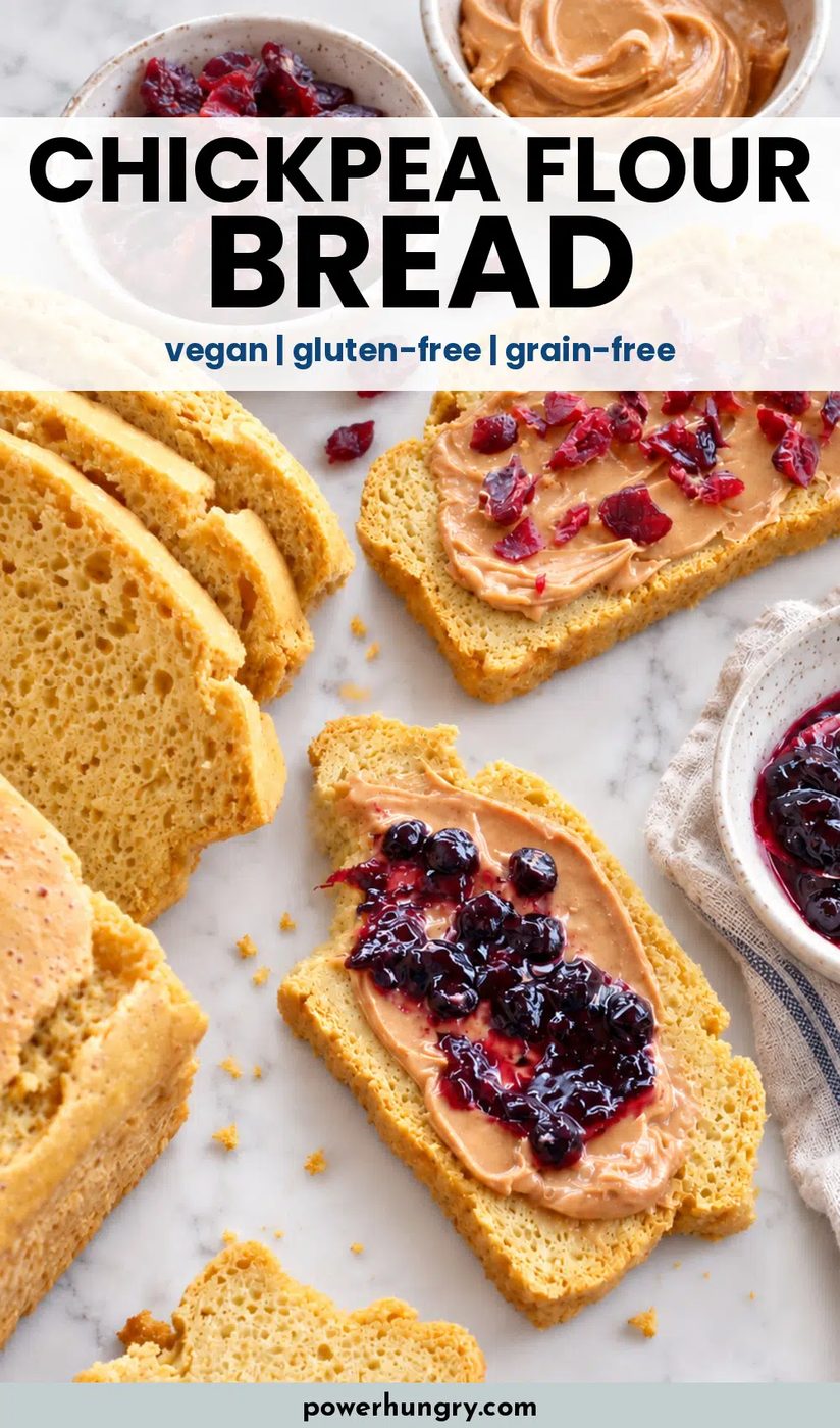chickpea flour bread pinterest pin image