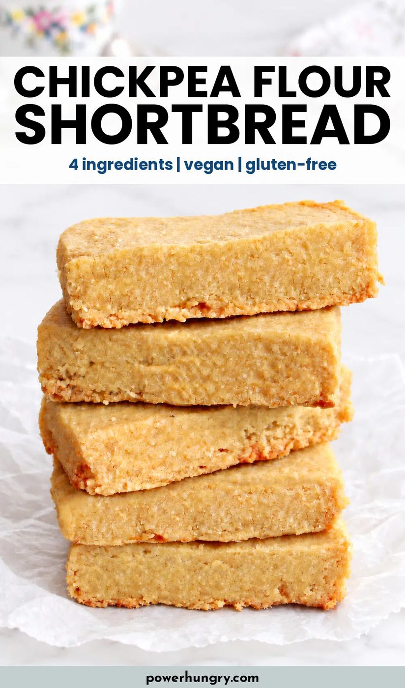 chickpea flour shortbread pinterest pin