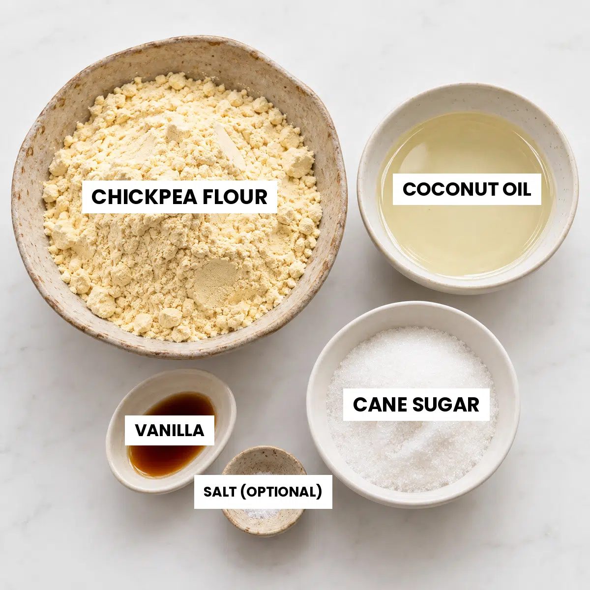 chickpea flour shortbread ingredients