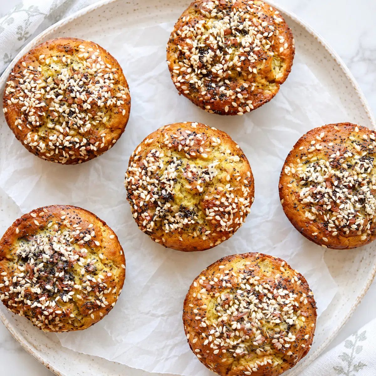 plate of chickpea flour rolls, overhead