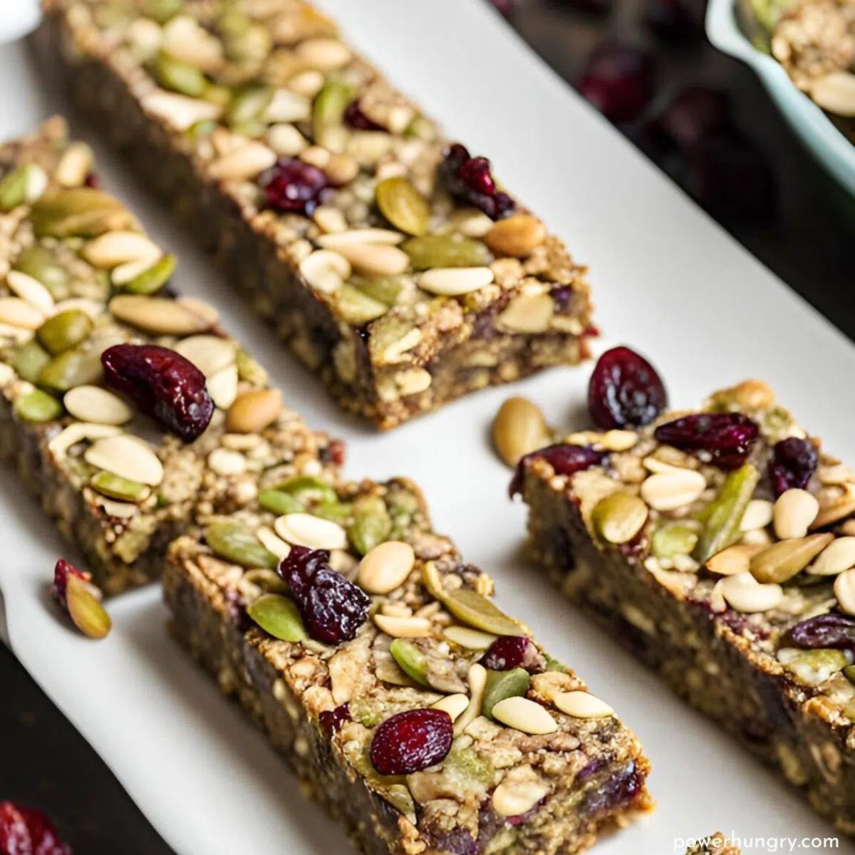 chickpea protein bars on a cutting board