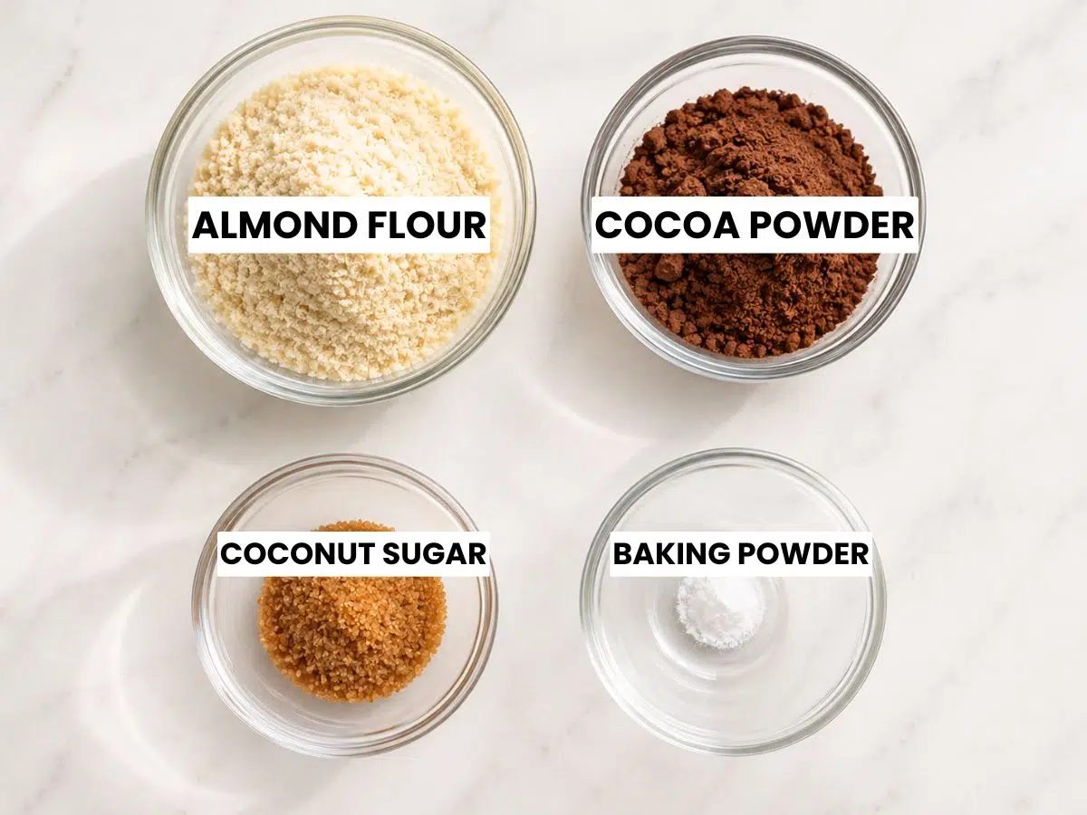 ingredients for almond flour chocolate cookies