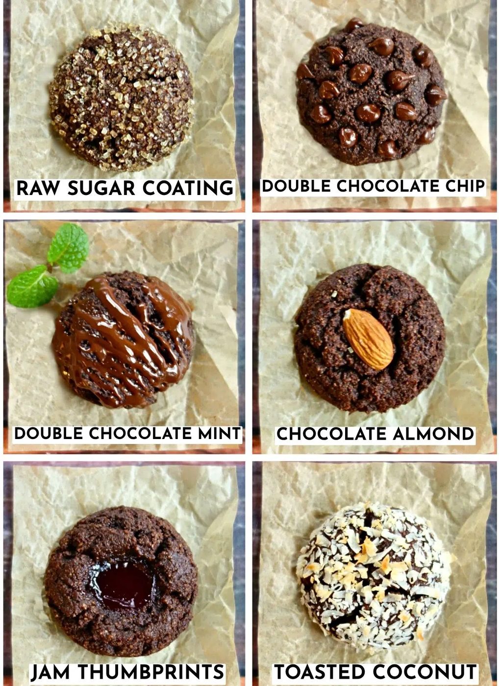 chocolate almond flour cookies variations