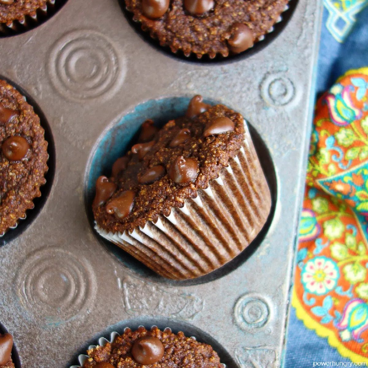 Vegan Chocolate Almond Flour Oat Muffins (Oil-free, GF)