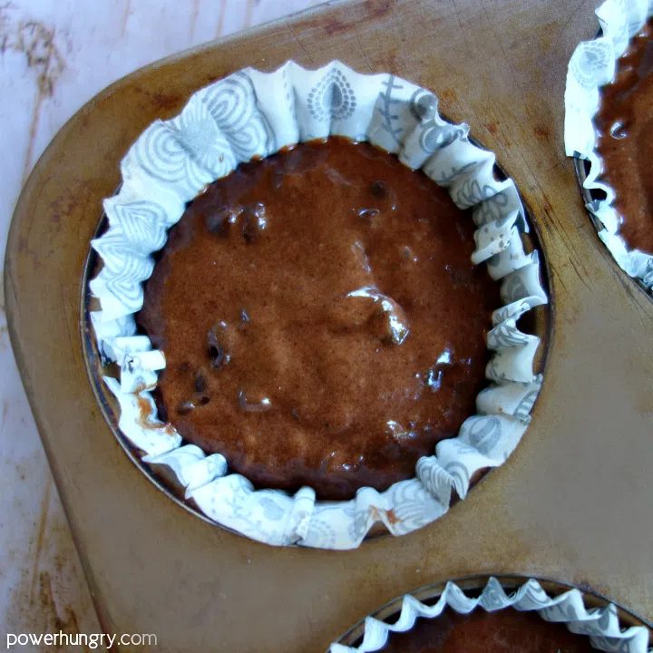 unbaked chocolate chickpea flour muffins