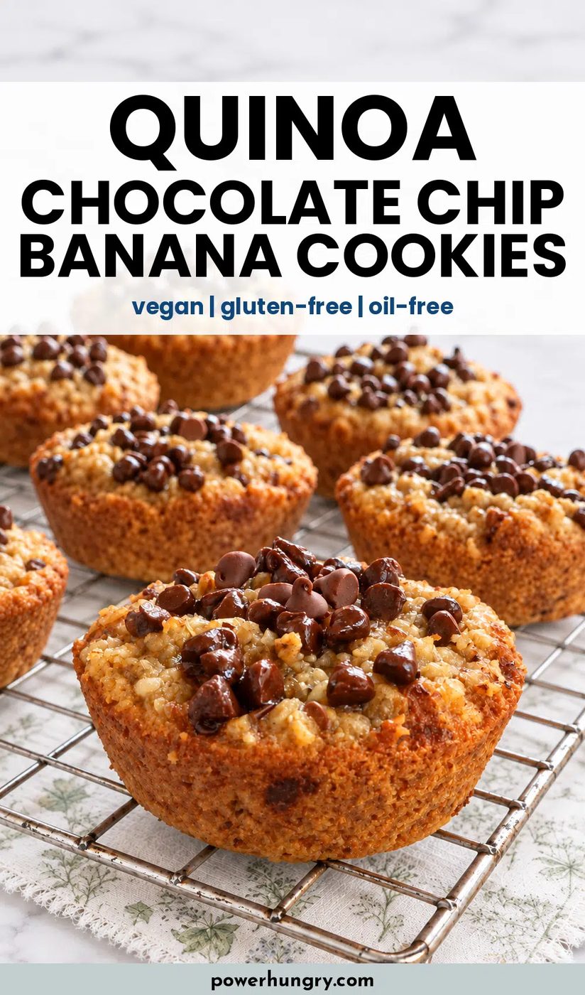 quinoa chocolate chip banana cookies pinterest pin