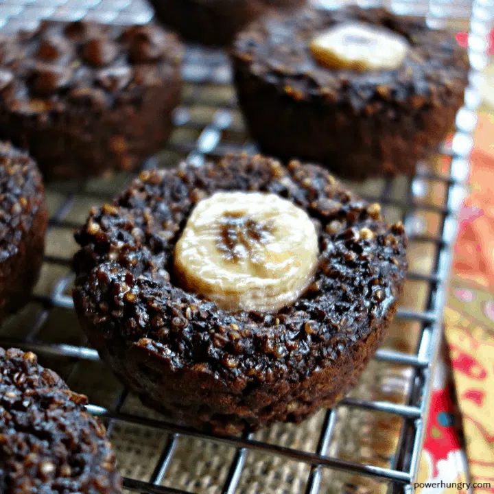 Chocolate Quinoa Muffins (4 Ingredients)