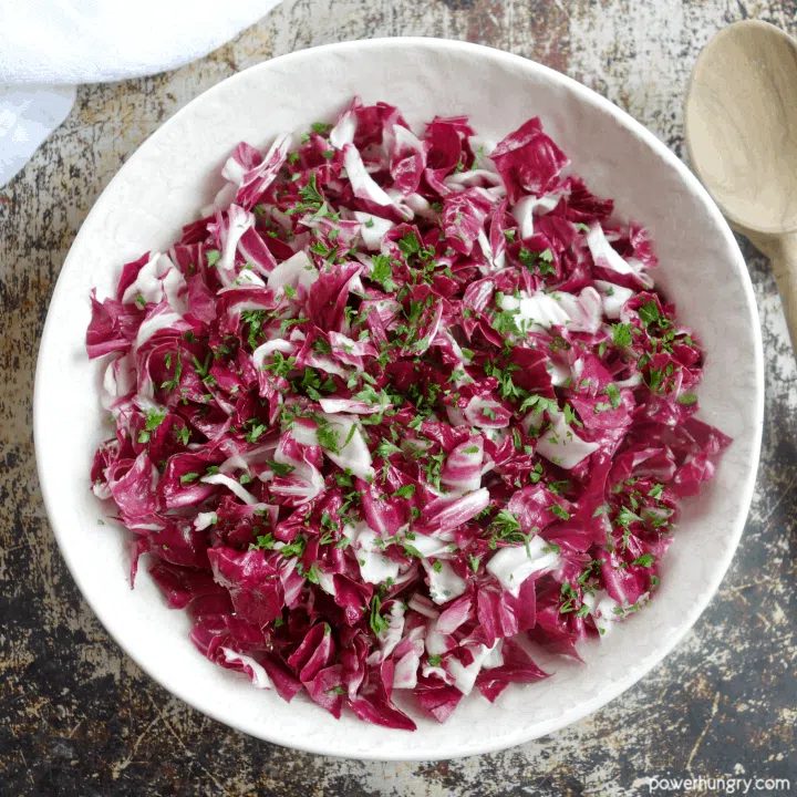 Chopped Radicchio Salad (Vegan, Keto Option)
