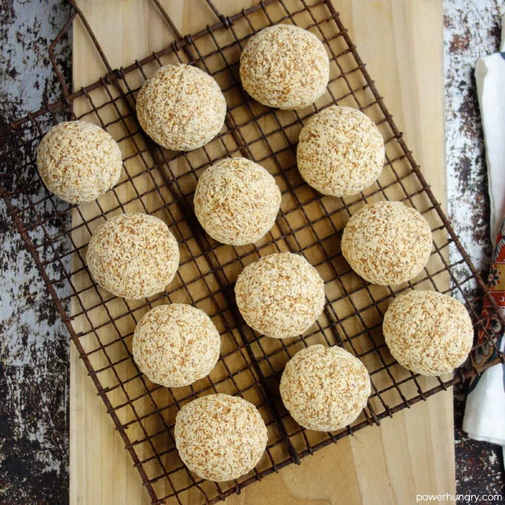 mini versions of coconut flour bread on an antique cooling rack
