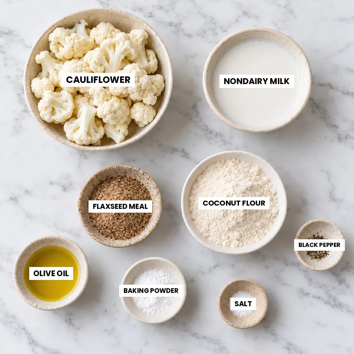 cauliflower biscuits with coconut flour ingredients