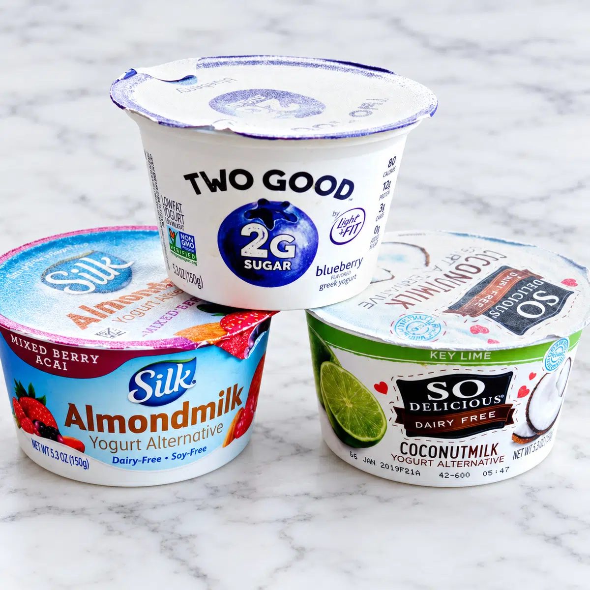 various types of greek style yogurt