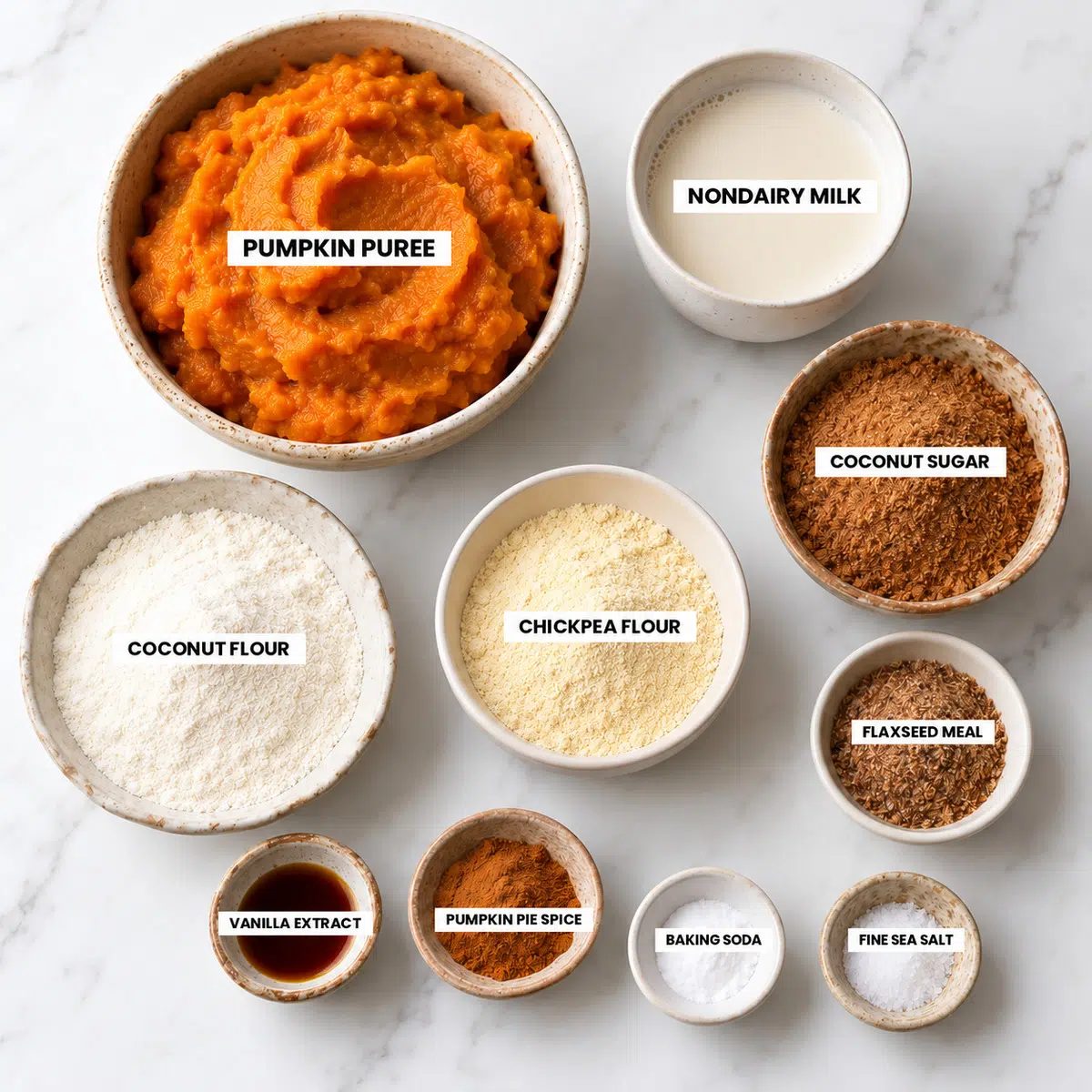 ingredients for vegan pumpkin pie bars