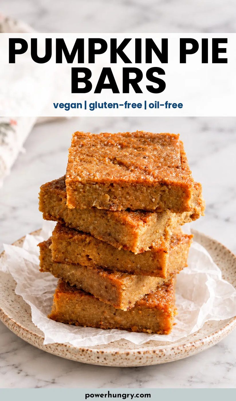 vegan pumpkin pie bars pin