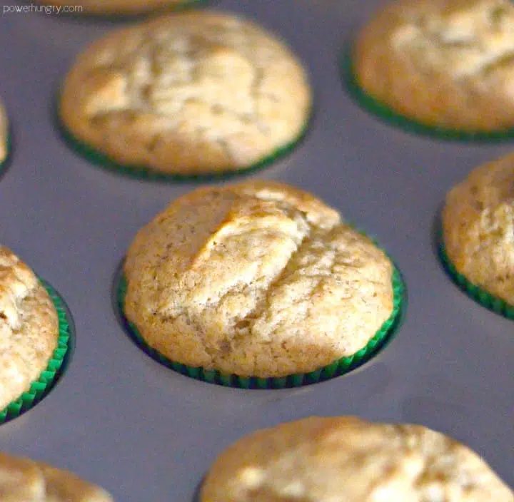 coconut-lime chickpea flour muffins, still in the muffin tin